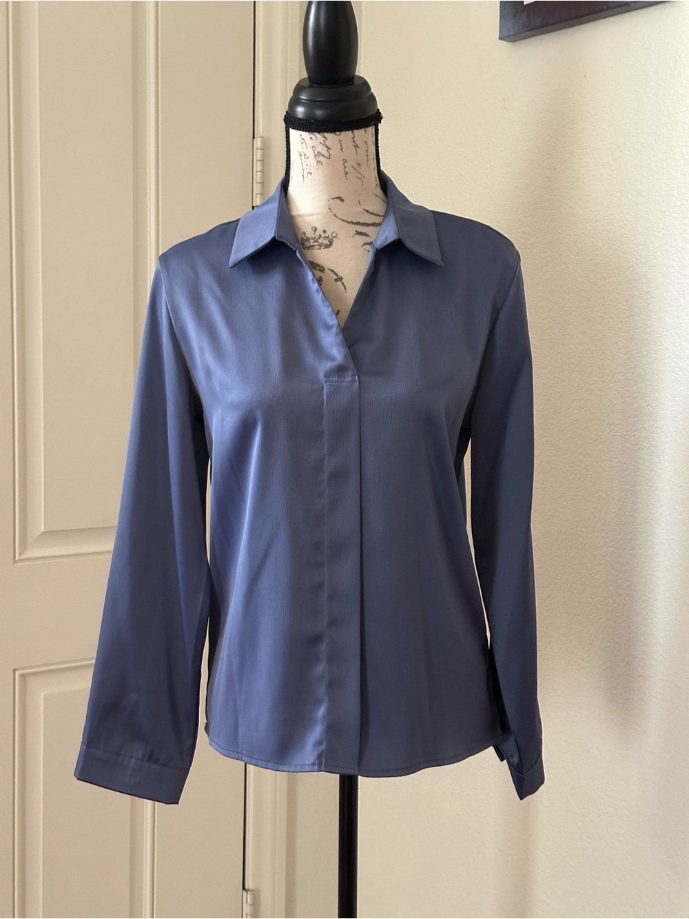Silk Long sleeve polo shirt